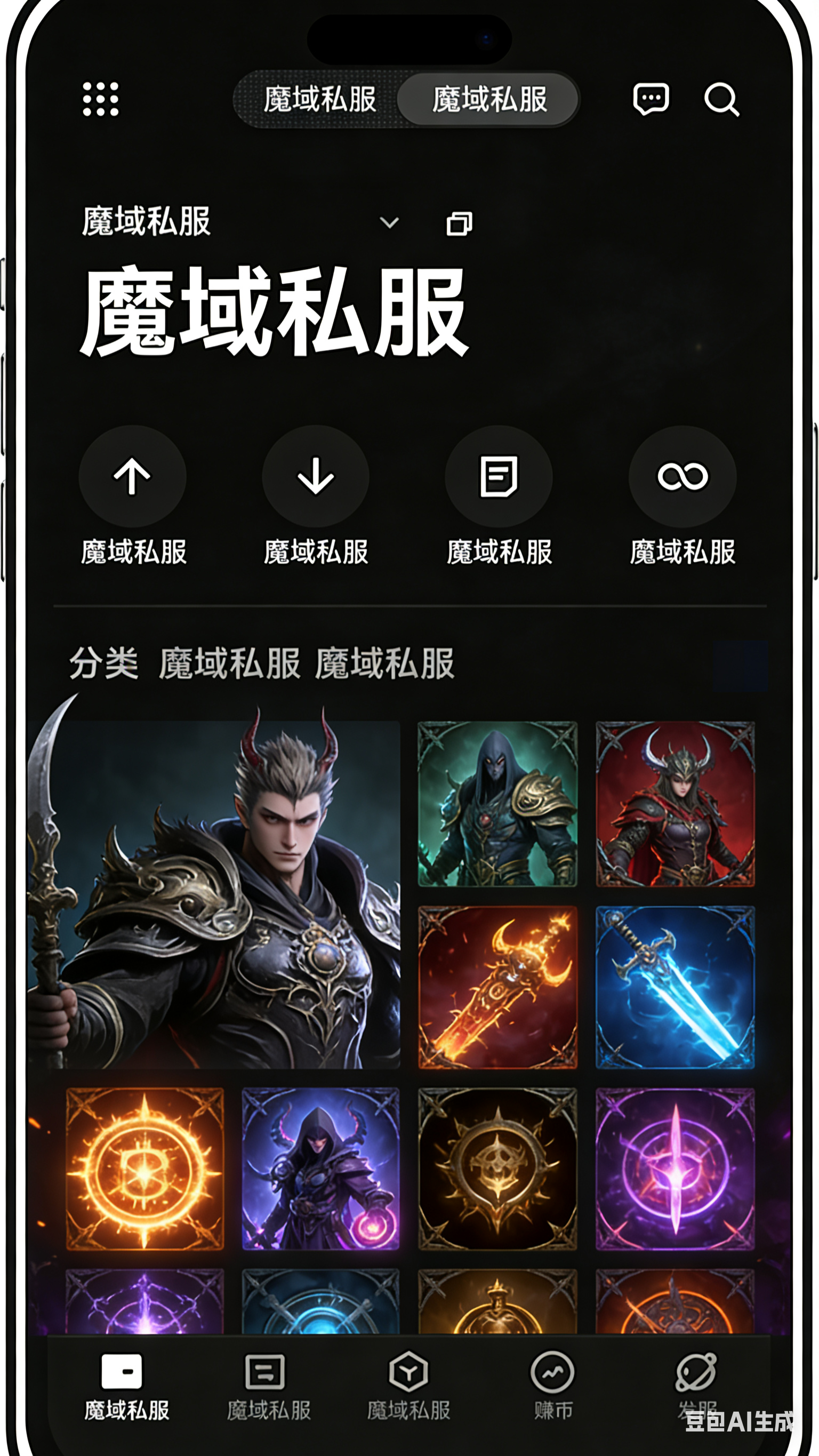 魔域私服神火背包管理面板